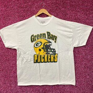 Junk Food Clothing NFL Green Bay Packers Throwback Helmet Logo T-Shirt XL
